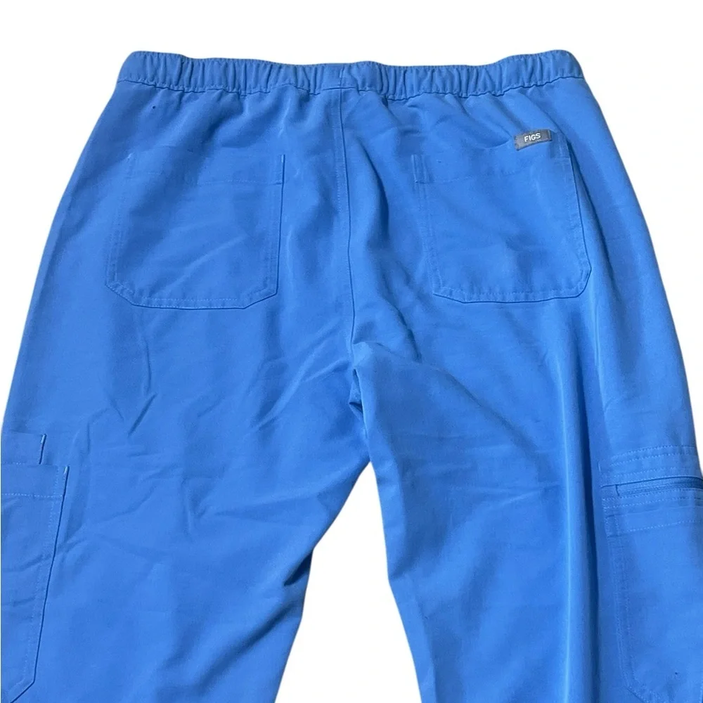 Figs men’s technical series TM3001 blue Cairo cargo drawstring waist scrub pant